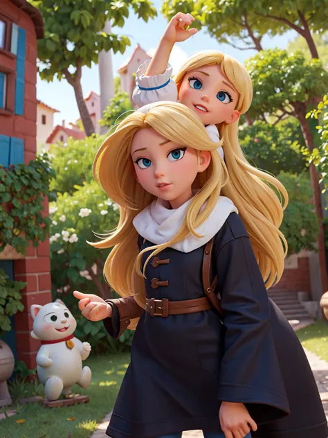 character from the cartoon encanto. a girl with blond hair from russia as a character in encanto.