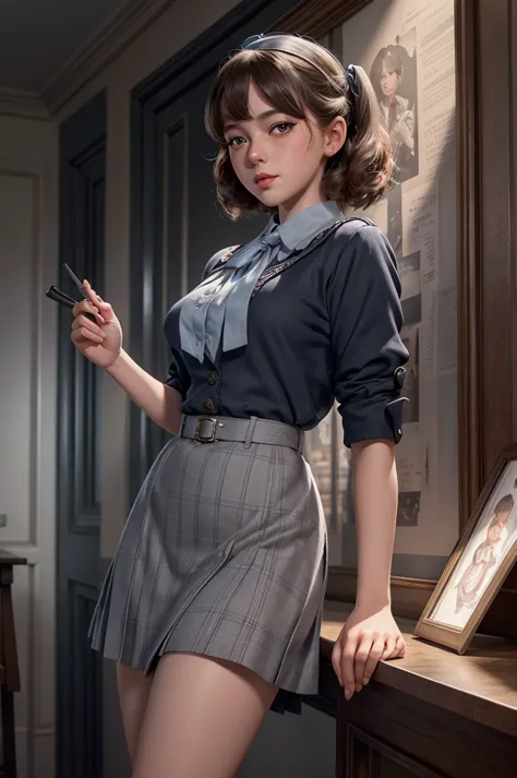 pretty english 1940s private school girl. official art – an award-winning digital masterpiece in 4k ultra hd, extreme detail and...