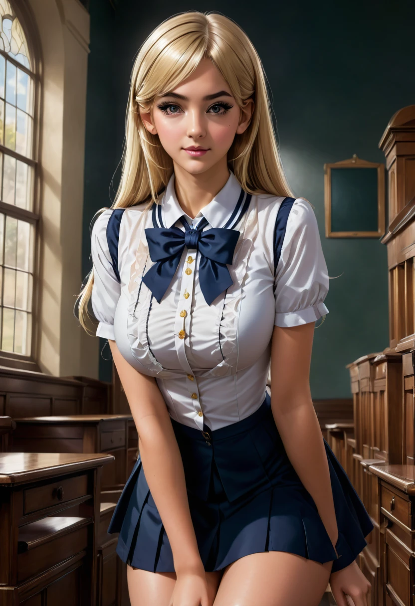 Pretty English 1910s private school girl. Official Art – An Award-Winning Digital Masterpiece In 4K Ultra HD, Extreme Detail And Intricate Realism. This Concept Art Brought To Life By The Hands Of Artists Like Wlop & Artgerm In A Stunning 2D Vector Illustration. Paige Renee Spiranac
