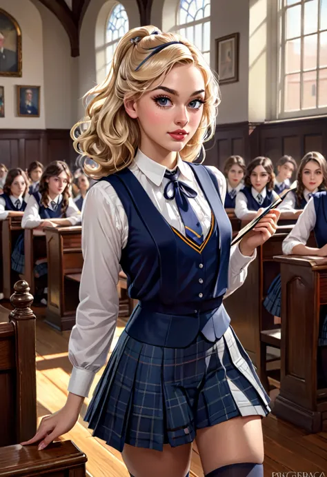 pretty english 1910s private school girl. official art – an award-winning digital masterpiece in 4k ultra hd, extreme detail and...