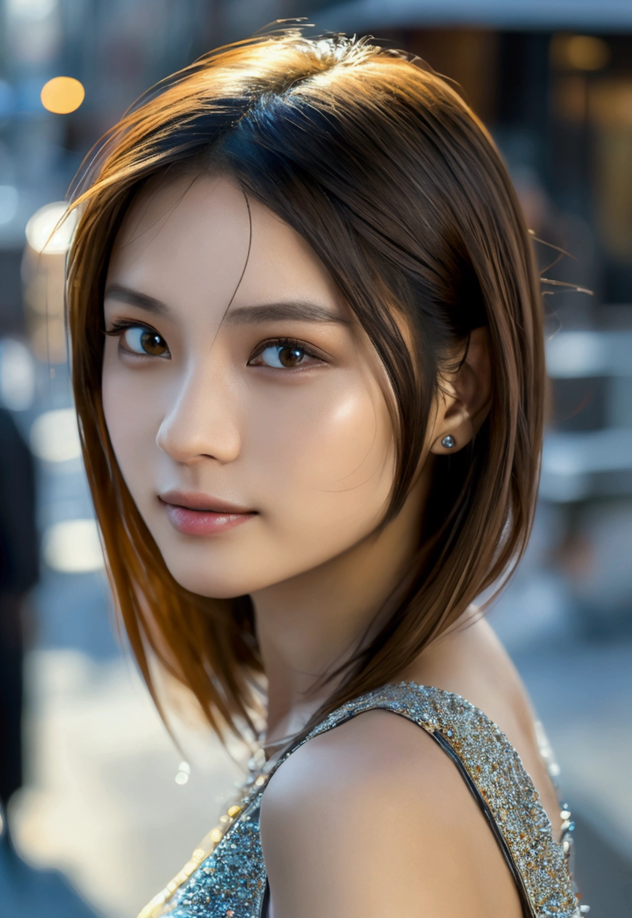 a beautiful asian girl walking down a new york city street, detailed facial features, high quality detailed skin, detailed dress, street scenery, realistic lighting, 8k, hyper detailed, photorealistic, beautiful detailed eyes, beautiful detailed lips, extremely detailed eyes and face, long eyelashes, realistic, photorealistic, photo-realistic:1.37, best quality, 8k, highres, masterpiece:1.2, ultra-detailed, hyper-realistic, cinematic lighting, moody intricate details, cinematic composition,realistic, photorealistic, 8k, best quality, masterpiece, ultra-detailed, physically-based rendering, professional, plan eloignéé,ultra detailed background, ultra detailed face, real asian, , Realistic Skin Texture, Texture, Detailed Eyes, texture, maximun detail on the background,