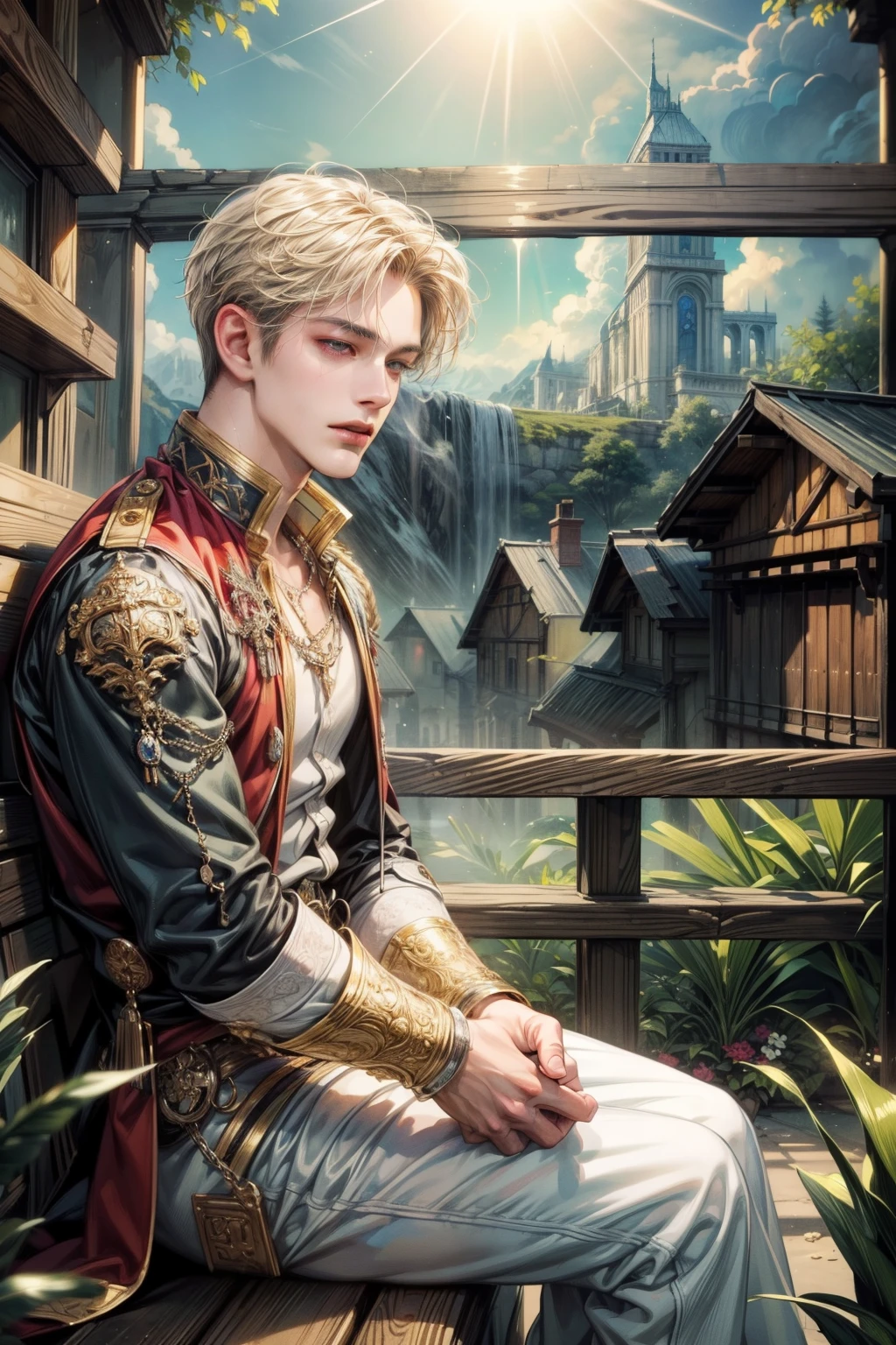 (masterpiece, top quality, best quality, official art, beautiful and aesthetic:1.2), boy, handsome, perfect details, highest detailed, (perfect face), shiny skin, HDR, extremely detailed surroundings, detailed background 