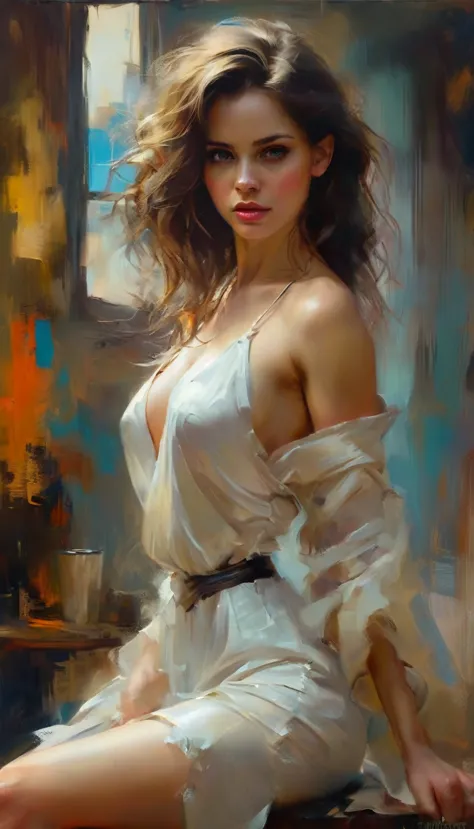 позитив клип l 8k, отмеченный наградами, proфessional close up, 
style oф casey baugh, style oф pino daeni, beautiфul woman, (ф_...