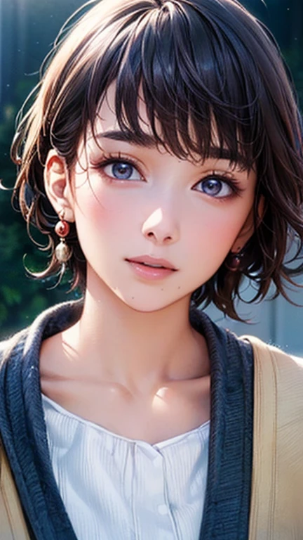 ((Highest quality)),(超High resolution),(Very detailed),(Detailed Description),((The best CG)),(masterpiece),Ultra-detailed art、(Highest quality、8k、32K、masterpiece)、(Realistic)、(Realistic:1.2)、(High resolution)、Very detailed、Very beautiful face and eyes、1 female、Tight waist、Delicate body、(Highest quality、Attention to detail、Rich skin detail)、(Highest quality、8k、Oil paints:1.2)、Very detailed、(Realistic、Realistic:1.37)、Bright colors、Beautiful Japanese Women、Detailed face、Smooth Skin、(masterpiece:1.2, Highest quality), (Realistic, photoRealistic:1.4), Beautiful illustrations, (Natural Side Lighting, Cinema Lighting), Depth of written boundary, 
