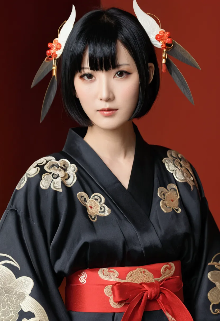 oriental project　shotsmaru　black hair　short hair　tengu