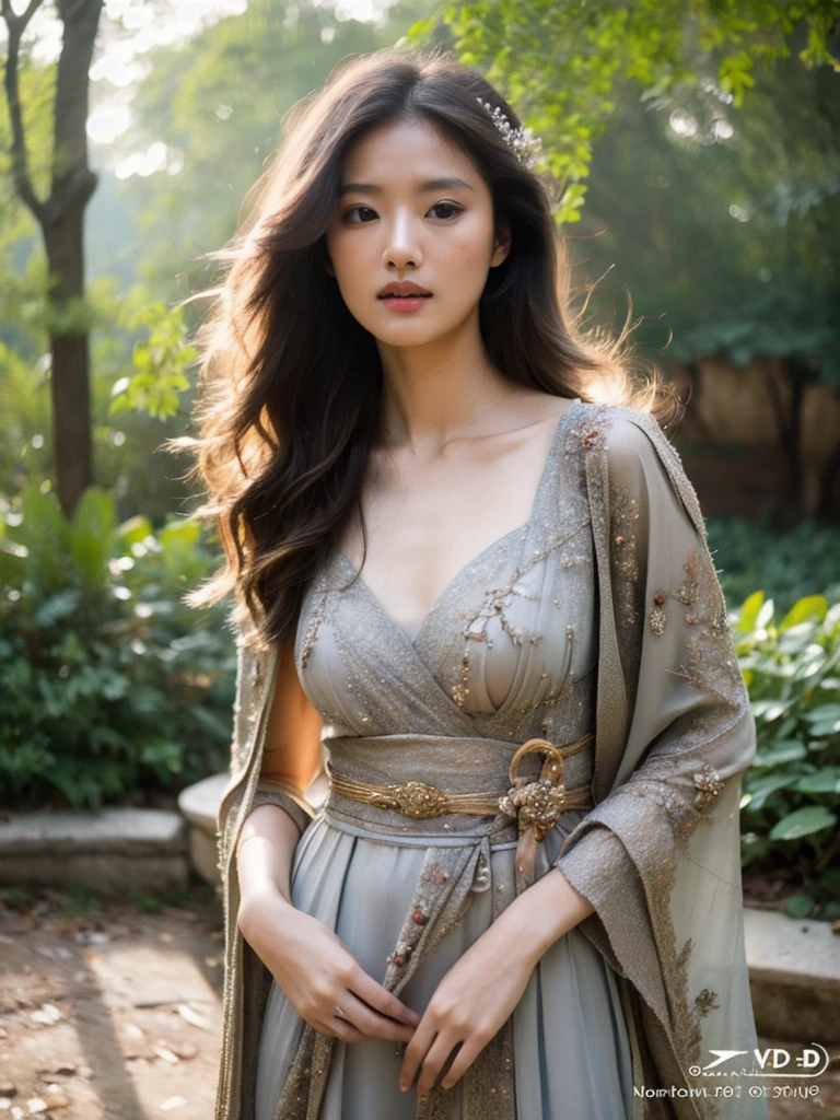 ((RAW,35mm)),((Masterpiece)),Ultra Realistic full frame half bare body photo, forest peril fallen out-cold paralyzed helpless on ground,beautiful brunette long wavy hair asian princess(oblong face,slim,height 180cm,34-24-34 body ratio,natural round chest),wearing majestic royal embroidery gown with long cape),intricate,detailed.[erotic dead body][falls gracefully][torn dress][revealing][eyes closed][open mouth][macabre], sharp image, UHD,8k, [Royo-Giger theme and style]