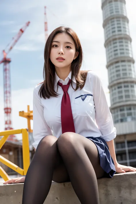 masterpiece, bokeh, (beautiful face), (detailed face), (perfect hands), (japanese idols:1.6), (school uniform:1.3), (ultra-reali...