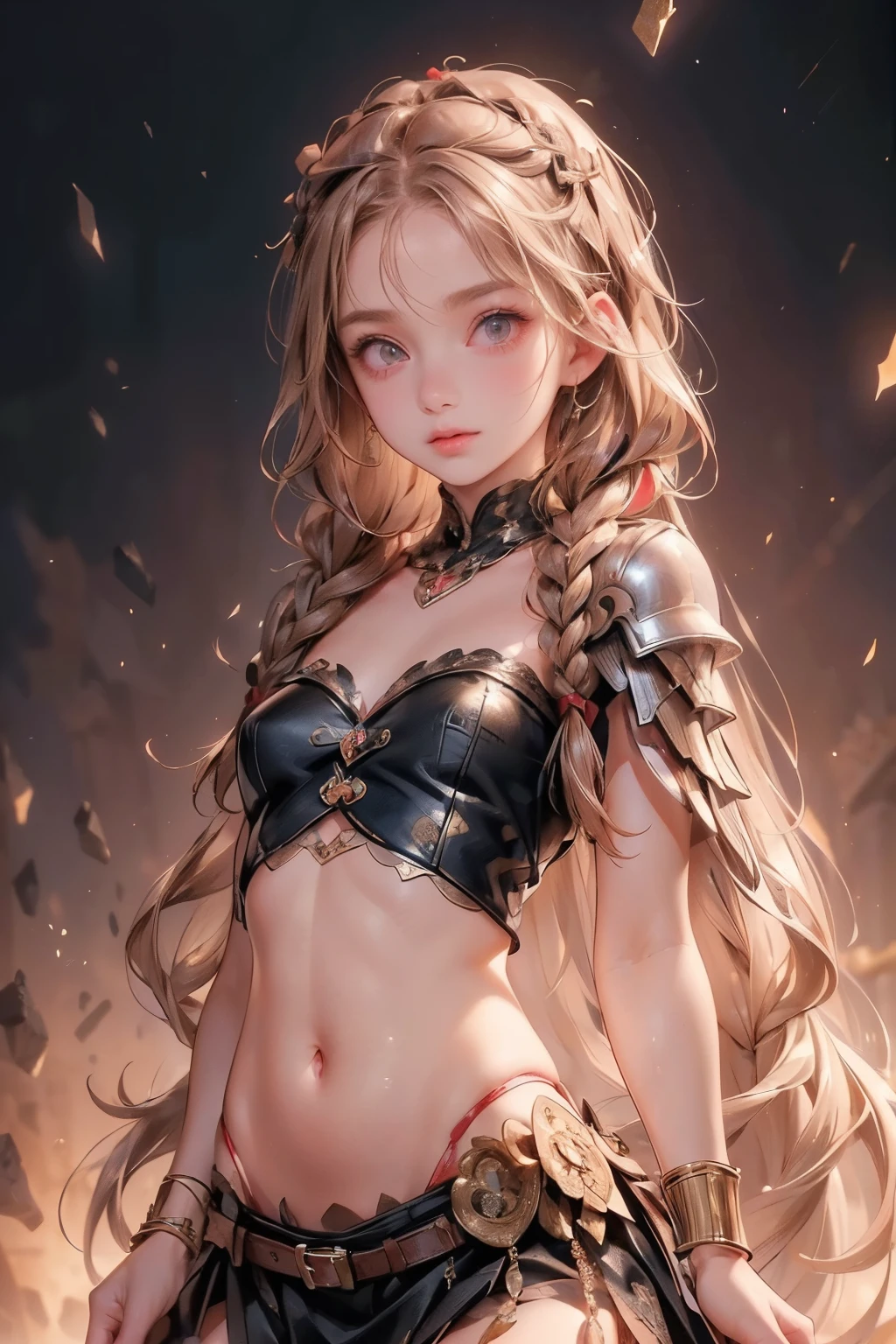 ((best quality)), ((masterpiece)), (detailed), 1girl, (big forhead:1.2),extremely detailed cute anime face, (((flat chest))), (flat chest:1.1),((((long twin braids,tight braids,long braid,braided hair,long hair)))),intricate eyes,beautiful detailed eyes,symmetrical eyes,(((detailed face))),beautiful detailed lips, dynamic pose, looking at this, resolved, resolute, highres,(best quality),(ultra detailed,extremely detailed),perfect face details, ((masterpiece:1.4, best quality))+, (ultra detailed)+, long twintails, cute girl, (flat chest:1.1), small breasts, slim body, skinny, prominent collarbones, skinny arms, flat stomach, visible hip bones, long hair, red hair, white hair, blonde hair, dark hair, ponytail, thick ponytail, heavy ponytail, small breasts, perfect face, small breasts (flat chest:1.1),  Detailed body，Full limbs, (flat chest:1.1), perfect face, a beaituful goddess valkyrie enshrined in armour, grand in scale and intricacy, Bloodborne inspired valkyrie, occult aesthetic, occult, detailed and intricate steampunk and detailed gothic, Very dramatic and cinematic lighting, cosmic horror, grim dark, Red and white with a sense of technology, side-lighting, NSFW, Depicting female characters from ethereal anime in a high-quality anime art style, gothic lolita, beautiful small breasts, full body, whole body, body