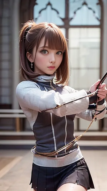 ((fencing costume、fencing costume、fencing cosplay、fencing uniforms、fencer、mini skirt with slit))、1 girl、bob hair、medium breast、(...