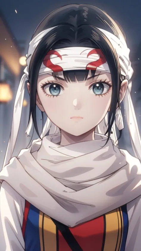 standing alone looking at viewer headband extremely beautiful girl posing perfect face detailed perfect detailed beautiful art w...