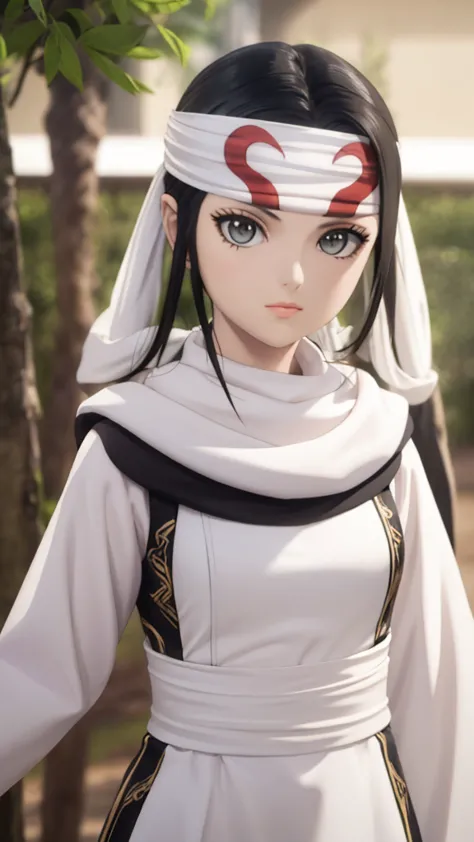 standing alone looking at viewer headband extremely beautiful girl posing perfect face detailed perfect detailed beautiful art w...