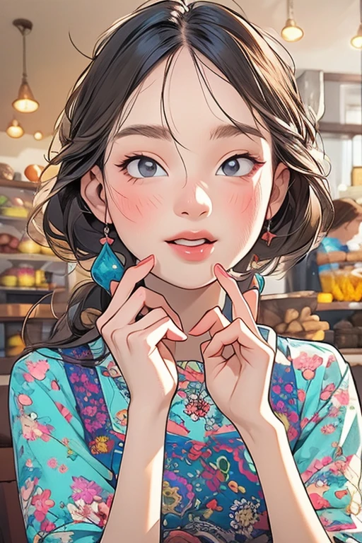 plano general, cuerpo entero:1.5, ((A beautiful young woman eating candy:1.7, in a beautiful candy shop - 1.7)) , modern hairstyle, modern colorful clothing, (best quality, 4k, 8k, high resolution, masterpiece: 1.2), ultra detailed, (realistic, photorealistic, photorealistic: 1.37), intricate details, delicate facial features, warm lighting, vibrant colors, candy shop interior, colorful candy display, cheerful expression, dynamic pose, anatomically correct:1.5