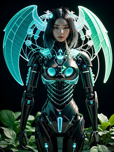 noser robot, complex 3d render very detailed of a beautiful death angel, biomechanical glass-skinned cyborg, analog, 150 mm lens...