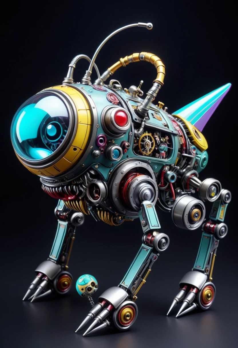 DonMSt34mPXL, Mechanical Creature, (masterpiece:1.2), best quality, high quality, Highres, (hyper detailed), KAWAII,