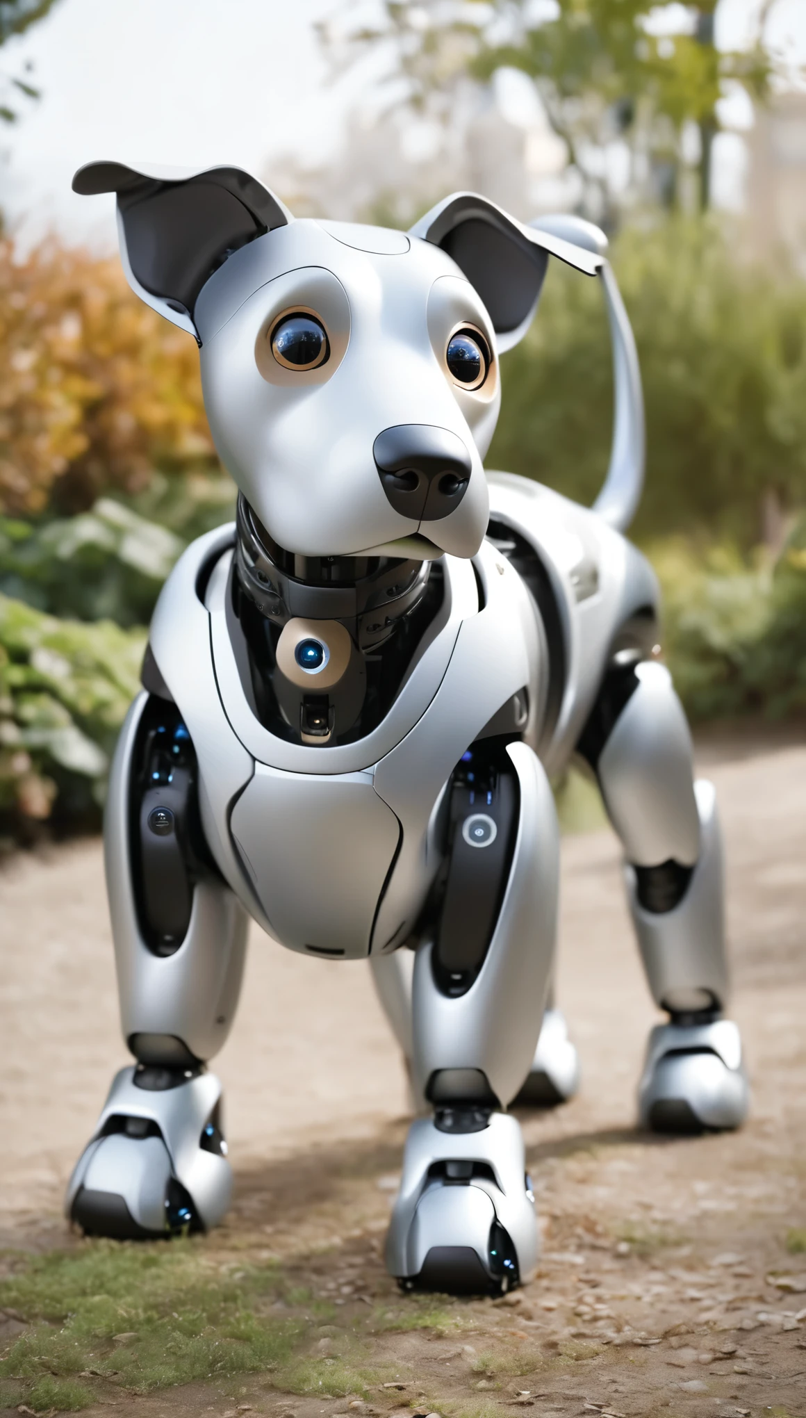 robotic dogs: AIBO, The highly evolved AIBO,Highest quality, Realistic, photoRealistic, Award-winning photography,