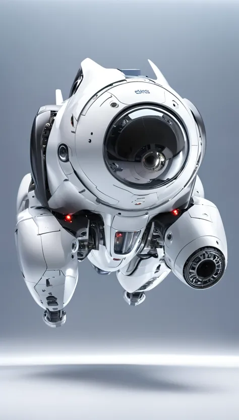 Highest quality, Realistic, photoRealistic, Award-winning photography, universe space, Combat Model, robotic dogs: AIBO, The highly evolved AIBO, fly in the sky, jet engine, missile, Laser beam