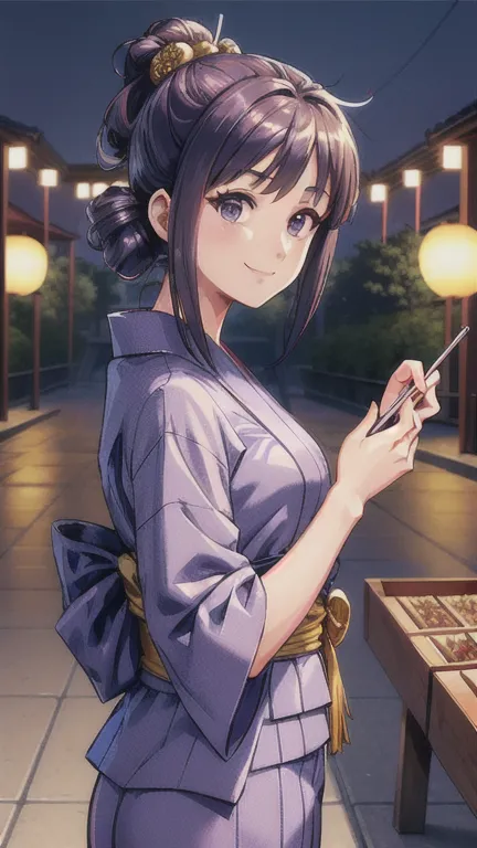 ((masterpiece)),((ayako katagiri)),((katagiri ayako)),((mischievous smile)),anatomically perfect fingers,(((yukata))),(((festiva...