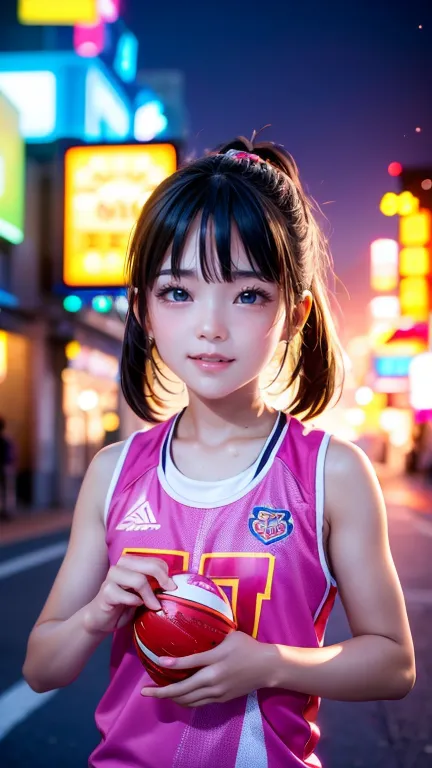 9 year old asian , cute表情, smile, vibrant,  sporty, sweaty, surrealism, surrealism, cinema lighting, motion blur, ray tracing, 超...