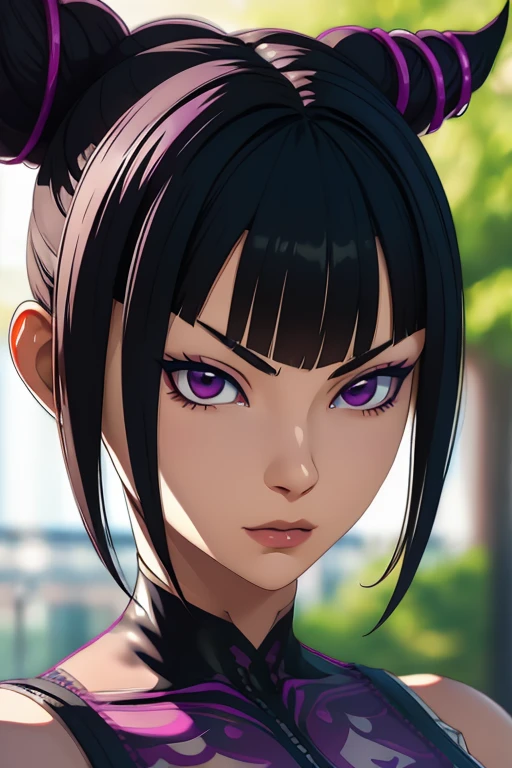 knife Juri Han character from street fighter game, realistic 3D anime style, cute anime girl, beautiful digital art, realistic 3D anime, Realistic Hyper Anime, extremely detailed.best quality,ultra-detailed,detailed background,looking at viewer, detailed face.
