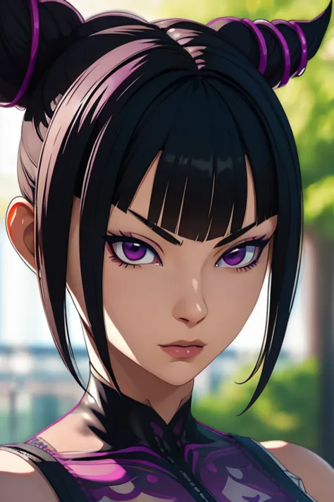 knife juri han character from street fighter game, realistic 3d anime style, cute anime girl, beautiful digital art, realistic 3...