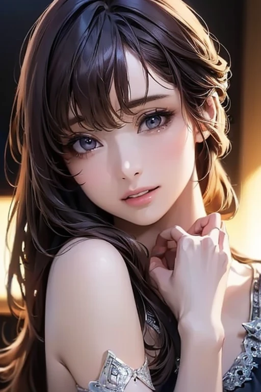 ((Highest quality)),(超High resolution),(Very detailed),(Detailed Description),((The best CG)),(masterpiece),Ultra-detailed art、(Highest quality、8k、32K、masterpiece)、(Realistic)、(Realistic:1.2)、(High resolution)、Very detailed、Very beautiful face and eyes、1 female、Tight waist、Delicate body、(Highest quality、Attention to detail、Rich skin detail)、(Highest quality、8k、Oil paints:1.2)、Very detailed、(Realistic、Realistic:1.37)、Bright colors、