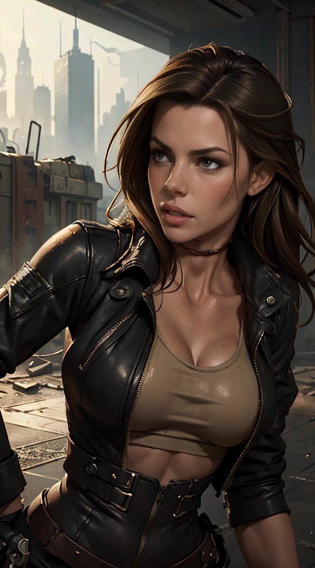 Hyperrealistic close-up photo of Kate Beckinsale, work of art, best qualityer, (photorrealistic:1.4),  Create dystopian work of arts. Depict the cityscape in the gritty style of the game&#39;s concept art. This work should evoke a feeling of abandonment and despair in a futuristic setting.., Post-apocalyptic world. Notice the intricacies of the details, the sharp focus. (((camel toe))), ((attacked by zombie men)), (((strangled, Suffocated:1.4))), ((neckleace)), ((exposed bulges)), ((large, muscular hips))