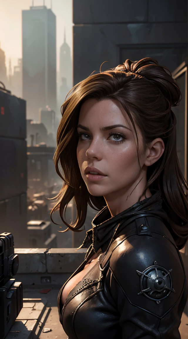 Hyperrealistic close-up photo of Kate Beckinsale, work of art, best qualityer, (photorrealistic:1.4), Create dystopian work of arts. Depict the cityscape in the gritty style of the game&#39;s concept art. This work should evoke a feeling of abandonment and despair in a futuristic setting.., Post-apocalyptic world. Notice the intricacies of the details, the sharp focus. (((camel toe))), ((attacked by zombie men)), (((strangled, Suffocated:1.4))), ((neckleace)), ((exposed bulges)), ((large, muscular hips))