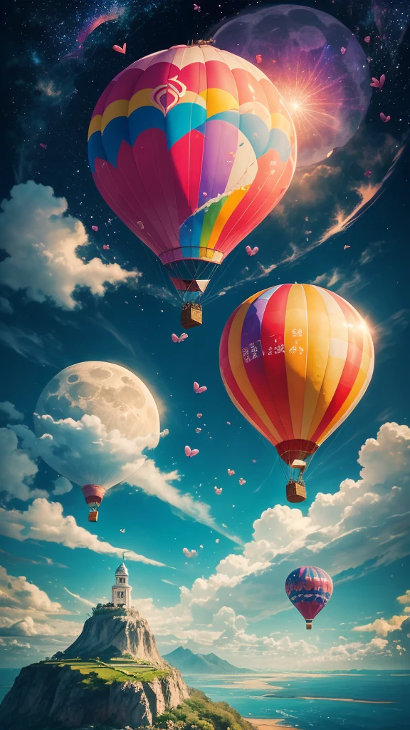 good luck background、wishes come true、Health Recovery、Resolving work-related worries、Repairing Relationships、heart、Four-leaf clover、rainbow、Mountain top、pigeon、Ocean、spring、key、hot air balloon、full moon