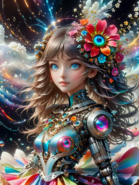 (3d，mechanical感，cute，ais-scrapyrd 1girl，mechanical)，(use a wide-angle lens to capture full-body images:1.9), (masterpiece:1.1), ...