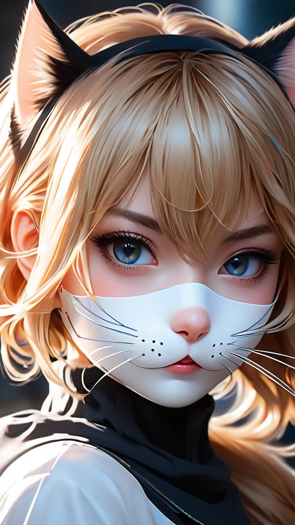 anime girl with a cat mask and a cat face, anime style 4 k, anime art wallpaper 4k, anime art wallpaper 4 k, anime art wallpaper 8 k, stunning anime face portrait, anime wallpaper 4 k, anime wallpaper 4k, clean detailed anime art, extremely detailed artgerm, detailed digital anime art, 4k anime wallpaper