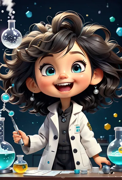 (((chibi baby uhd)))chemistry permaneça com suas carateristícas originais (seus olhos sao cor de mel, usa oculos ) (chibi nao us...