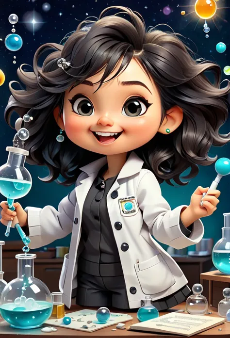 (((chibi baby uhd)))chemistry permaneça com suas carateristícas originais (seus olhos sao cor de mel, usa oculos ) (chibi nao us...