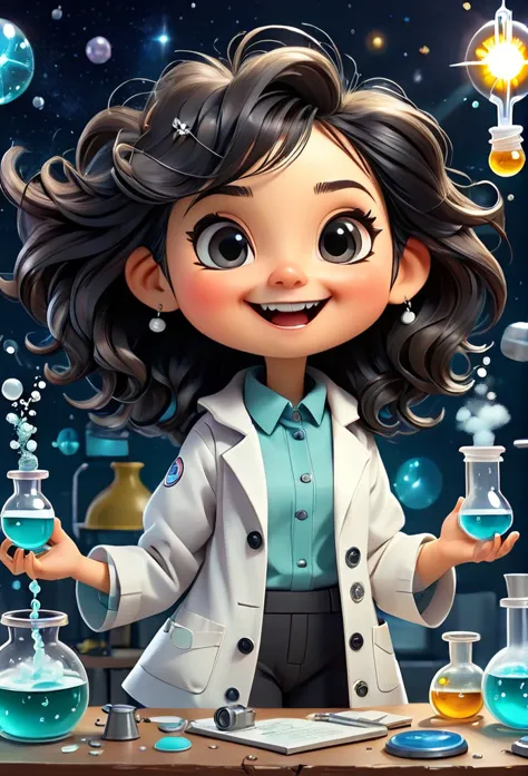 (((chibi baby uhd)))chemistry permaneça com suas carateristícas originais (seus olhos sao cor de mel, usa oculos ) (chibi nao us...