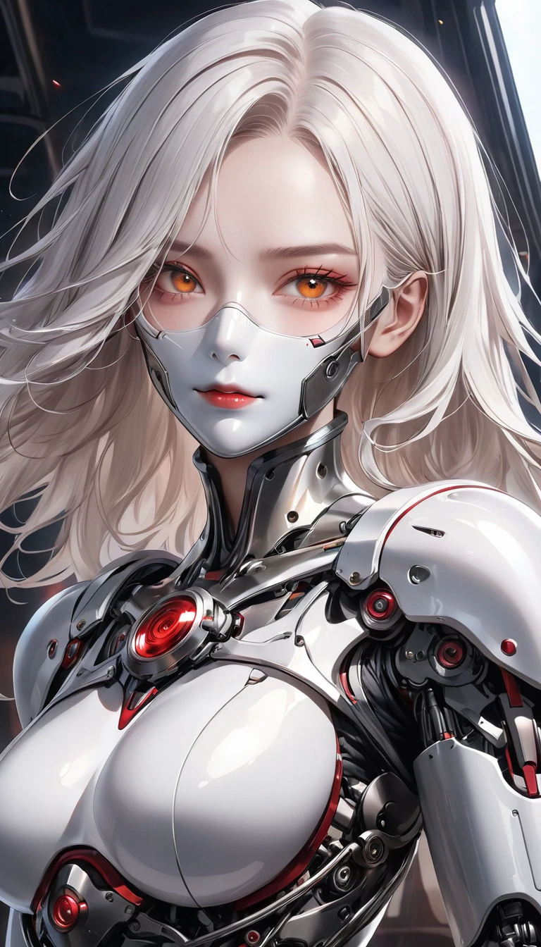 UHD, retina, anatomically correct, textured skin, masterpiece, accurate，SOLO，high quality,extremely detailed，(A robot female),(Iron body:1.7),(shiny skin:1.8),(bright light),(Open pose:1.7),[detail face],(petty face:1.7),(Police type robot)(Blue and white)