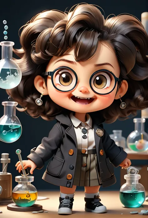 (((chibi baby uhd)))chemistry permaneça com suas carateristícas originais (seus olhos sao cor de mel, usa oculos ) (chibi nao us...