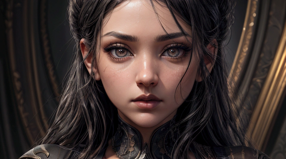 (((full face)), (black eyes)), (best quality), 4k, 8k, High Range dinamic, high resolution, masterpiece: 1.2), ultra detailed, digital painting, character portrait, highly detailed face and eyes, beautiful detailed lips, extremely detailed eyes and face, long eyelashes, cinematic lighting, dramatic lighting, epic fantasy, volumetric lighting, dark fantasy, moody lighting, dramatic composition, intricate details, cinematic angle, dark colors, warm colors