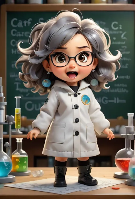 (((chibi baby uhd)))chemistry permaneça com suas carateristícas originais (seus olhos sao cor de mel, usa oculos ) (chibi nao us...