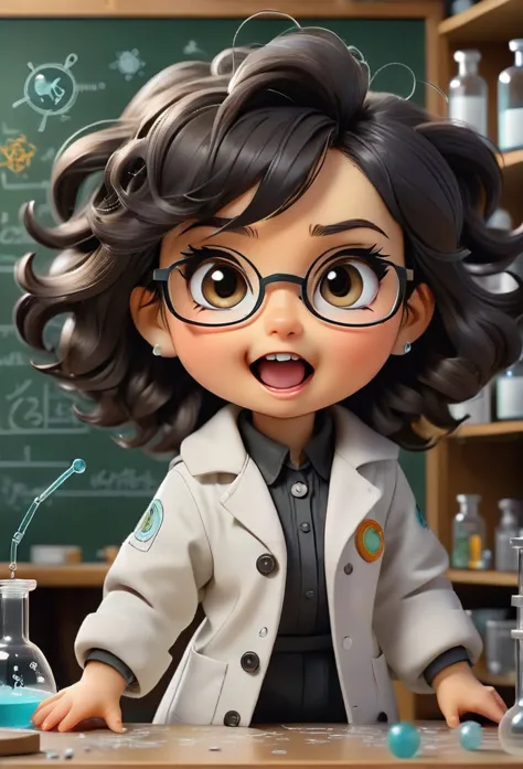 (((chibi baby uhd)))chemistry permaneça com suas carateristícas originais (seus olhos sao cor de mel, usa oculos ) (chibi nao us...