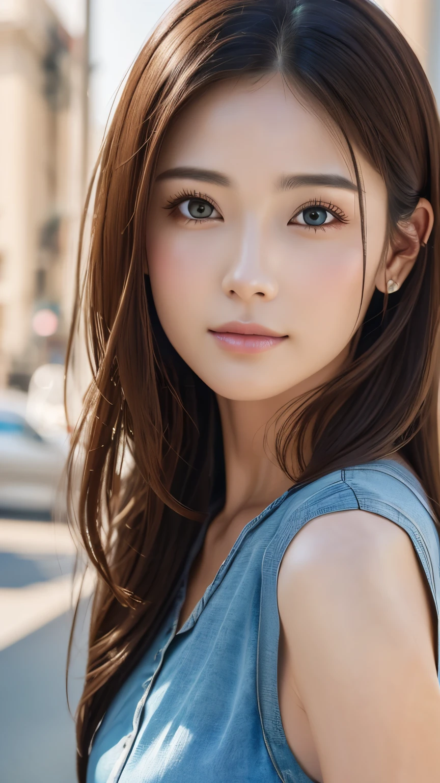 (Representative works:1.3)、(8k、Realistic、RAW Photos、Best image quality:1.4)、(30 year old mature woman)、Small face、Beautiful Face、(Realistic Face)、No makeup、Natural Makeup、light makeup、 (Dark brown hair)、Beautiful hairstyle、Realistic eyes、Beautiful details、 (Realisticな肌)、Beautiful Skin、 (Casual Fashion)、 Confused、 charm、超High resolution、Ultra-realistic、 High resolution、Golden Ratio