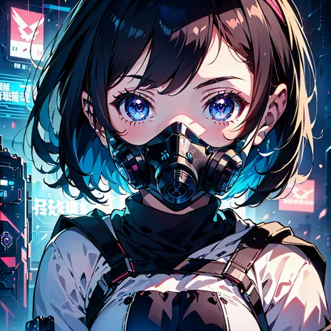 1girl,(((highest quality、masterpiece、official art、the best dynamic composition、super detailed、anime style、cyber punk)))、profile、...