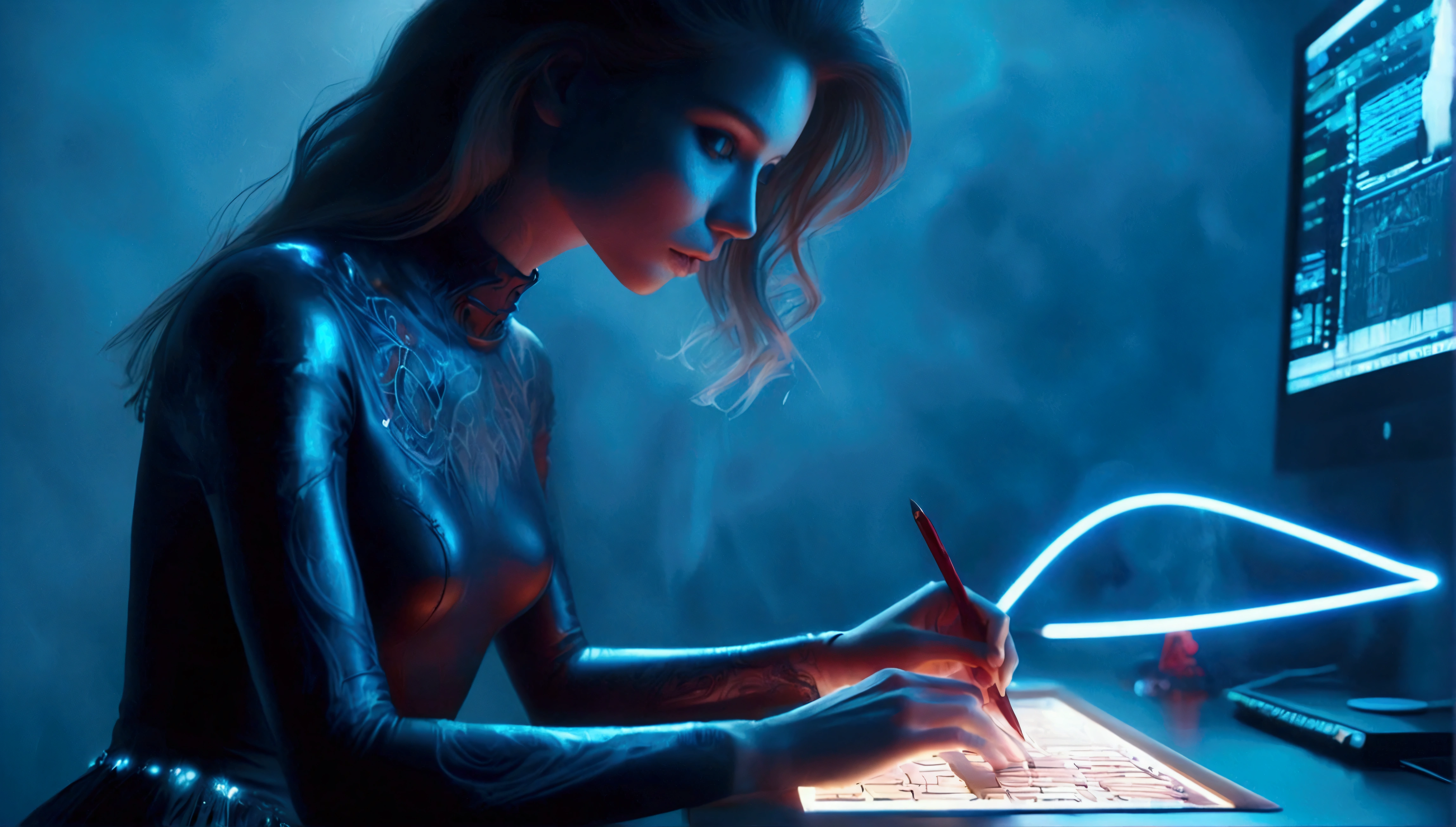 someone is drawing a picture on a computer screen with a pen, digitally draw on wacom tablet, digitial illustration, animated disney movie inking, full color digital illustration, digital ilustration, digitial painting, digital drawing, detailed digital illustration, clip studio paint, draw with wacom tablet, neoartcore and charlie bowater, hand - drawn digital art
