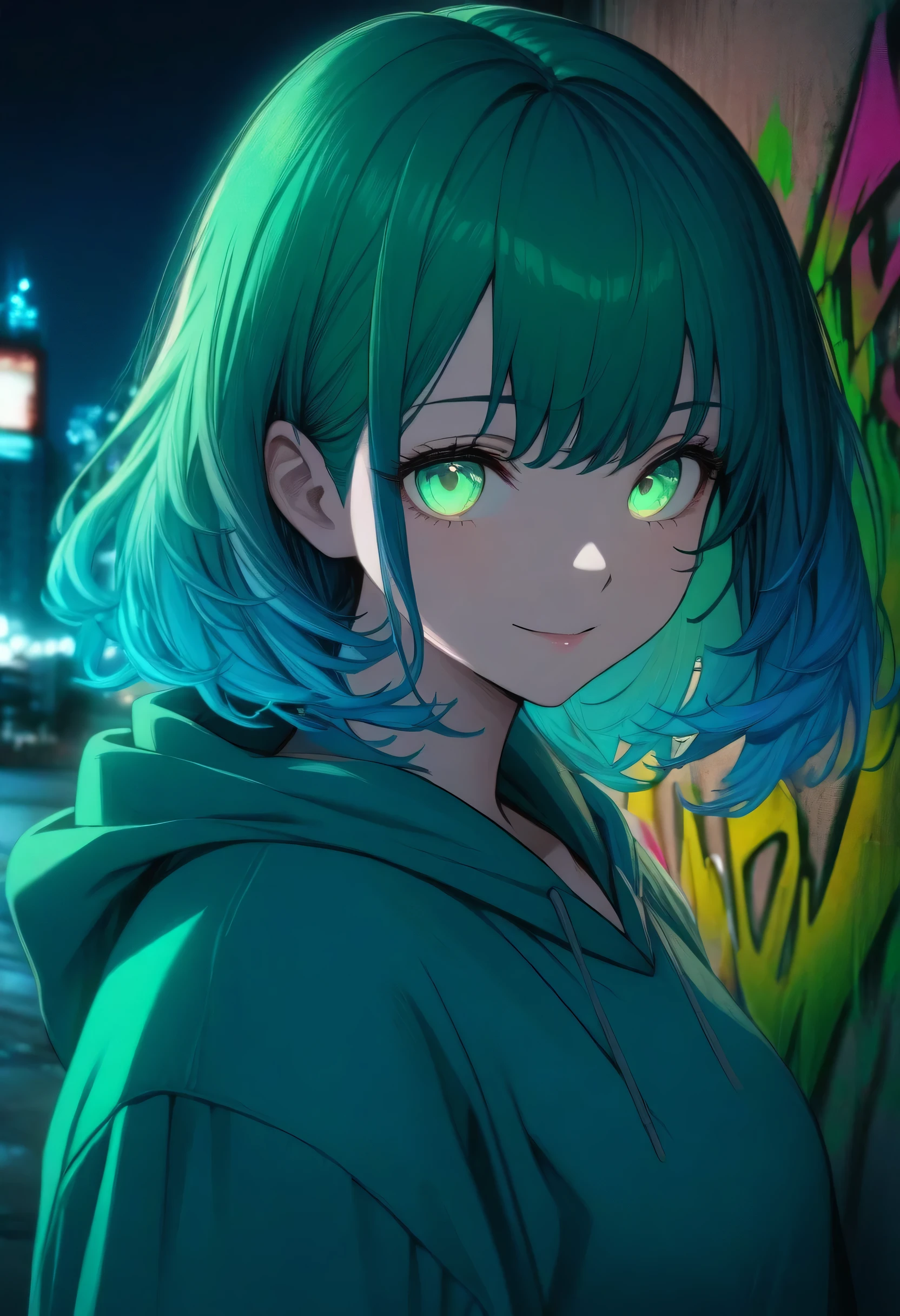 One Girl、Blue Hair、Green Eyes、Medium Hair、Gradient Hair、Detailed Background, masterpiece, Highest quality, smile, ornament, hoodie, Portraiture, Blue Neon, graffiti, dark, night, Glowing Eyes, ブラックライトmasterpiece, Highest quality,  One Girl,Beautiful blue ocean hair color、short hair, (Emerald green eyes:1.5), , Yellow pubic hair growing in the eyes, (Large breasts:1.2), break looking at viewer, break indoors, break (masterpiece:1.2), highest qualthaty, High resolution, unthaty 8k wallpaper, (shape:0.8), (Beautiful and beautiful eyes:1.6), Highly detailed face, Perfect lighting, Extレムely detailed CG, (Perfect hands, Perfect Anatomy)、Collapse on the bed、that&#39;Fallen、A system that allows you to see the face between your legs、Please open your mouth wide、that&#39;come、Wistful face、Haa、Embarrassing expression(1:2)、Rough I breatheing、(((Legs wide open)))、(((White Background)))、White Background、Red face、blush、Embarrassing、Dynamic pose、whole body、Sweat、I breathe、panic、panic、whole body、length, Slender、Maid clothes