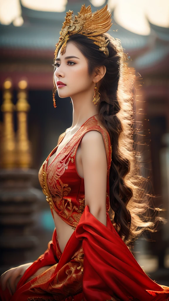 Generate an old monk，Wearing a red cassock，Sitting cross-legged in the temple，Hands together，Dusk light，close up，delicate face，Beautiful scenery，HD details, A woman in a white dress and veil is posing., She dresses up as a belly dancer., gracefully belly dance pose, beautiful costume, Intricate costume, High quality drama costumes, beautiful and elegant, white hanfu, Inspired by Tang Di, this tradition, traditional beauty, belly dance, Dilraba Dilmurat, Chinese dress, Very beautiful Enga style, ภาพระยะใกล้ของผู้หญิงในชุดขาวมีผ้าคลุมหน้า, เธอแต่งตัวเป็นนักเต้นระบำหน้าท้อง, gracefully การเต้นรำหน้าท้อง pose, โมเดลจีนที่งดงาม, ประเพณีนี้, ชุดจีน, คอสเพลย์ที่หรูหรา, การเต้นรำหน้าท้อง, เครื่องแต่งกายที่สวยงาม, กำลังมาแรงที่ cgstation, แรงบันดาลใจจากหวงจี, เครื่องแต่งกายคุณภาพสูง, เครื่องแต่งกายประดับด้วยเพชรพลอย, ฮานฟู่สีขาว