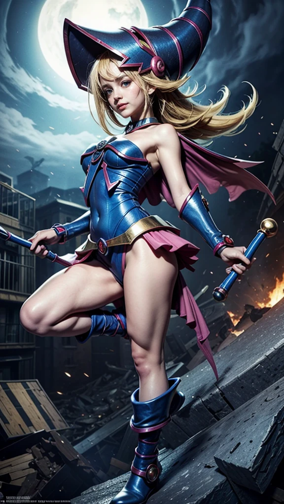 (Giantess element, high resolution, high quality, accurate body structure, detailed body), focus on girl,
BREAK,
(Black Magician Girl:1.3),sexy, combat uniform, girl, looking up at approaching woman from below, cute, girl destroying small town, mischievous expression, white skin, smiling, trampling, walking, anatomically correct, accurate human body, accurate skeleton, full body portrait, shock wave from girl's hand, (shock wave from magic wand),
BREAK,
destroying small town, rubble, burning small town, destroyed small building, collapsed highway, car being crushed, evacuation of residents, sunset, burning small town, rubble scattered at feet, taller than skyscrapers, increase destructive element, make city smaller,
BREAK,
blue-eyed monster, dragon flying in the sky background, (Blue Eyes White Dragon),