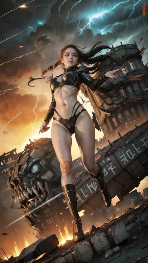 (giantess element, high resolution, high quality, accurate body structure, detailed body), focus on girl,
break,
sexy, combat un...