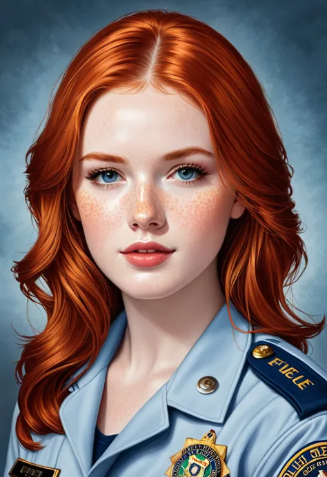 Elizabeth is a young 24 year old woman, slender body with short stature, Her eyes are blue like the sky and her orange-red hair ...