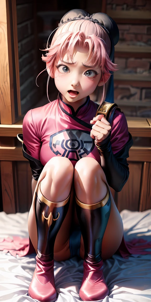 (Tabletop, Highest quality:1.1),Dear, Dragon Quest, One Girl, alone, View your viewers, No background, White Background, short hair, Pink Hair, Parted bangs, (bun cover,:1.1) Yellow Eyes, Fingerless gloves, Pink gloves, Chinese clothing, Pink Dress, ribbon, Black Stockings, Knee-high boots, elegant , Female curves, ,  , excited, From above,　Get a breast massage　Nipples　Woman violently violated by tentacles　　Girl gets fucked from behind　cry　forgive　Princess　Nipples犯される　Sorry look　Put your hand on your cheek　cry　薄Dark Room, Realistic proportions, Excellent anatomy, (Realistic, 超Realisticな:1.4), 16k HD,Female genitalia is violated　A woman is violently raped by a man　泣き顔とSex　penis enters vagina, behind, Spread your legs, Beautiful Vagina, ((binding, 腕をbehind回す:1.4)), The rope cuts into her chest and crotch.))Dark Room　tits　Sex　Breathless face　泣き顔とSex　Screaming face　penis enters vagina, behind,Beautiful buttocks　Sheer swimsuit　Kind Face　Hotel Bed　tits突き出す　sex sticking out butt　Getting your buttocks rubbed　Female genitalia violated　Tied up with tentacles　On all fours　Love Hotel　Disheveled clothes