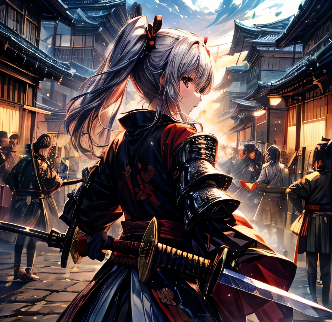 　Black Hair　Ponytail Long　Yagyu Shinkage-ryu swordsmanship　Presence　Fit　Menkyo Kaiden　Tosei Gusoku　armor　Japanese sword　Beauty　swordsmanship　Fall into the city　Flaming　Sengoku period　Siege of Odawara
