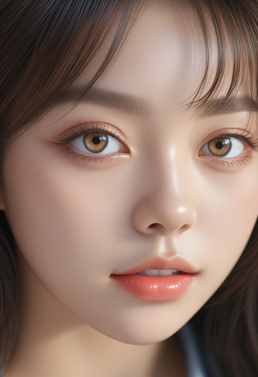 (hyper-realistic, photorealistic:1.495), (illustration), (high resolution), (8K), (extremely detailed), (best illustration), (beautiful detailed eyes), (best quality), (ultra-detailed), (masterpiece), (wallpaper), (natural light), (rim lighting), (detailed face), (high detailed realistic skin texture), (anatomically correct), (solo), (1 girl), (high detailed realistic hair), (shiny black hair:1.35), (hetero-chromic eyes), (detailed eyes), (light yellow eyes:1.37), (sparkling eyes), (realistic supple big breasts:1.5), (exposed nipples breasts:1.35), (long legs), (slender abs), (dynamic pose), (closed tiny mouth:1.3), (nsfw), (concentrated expression), (topless), (Italian woman, K-pop idol, J-pop idol:1.498), (upper body from head to thigh:1.497)