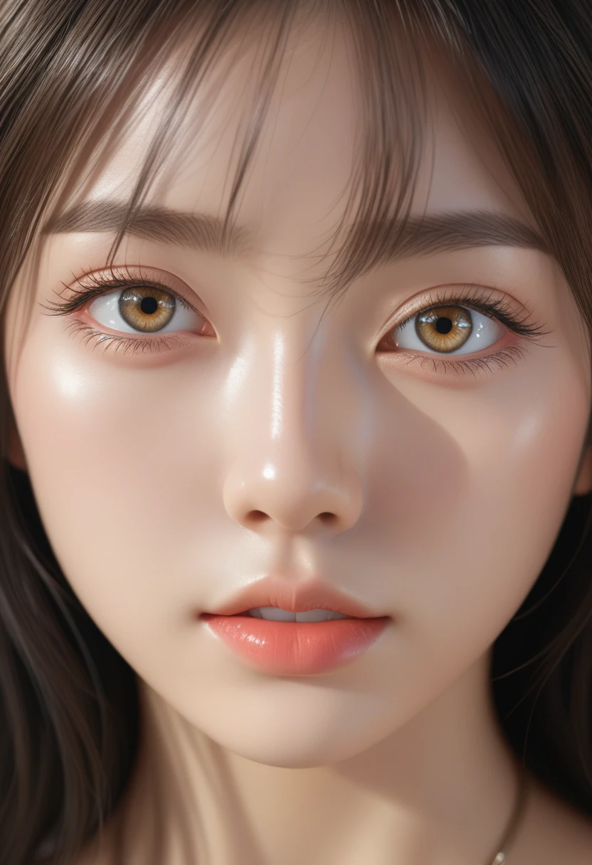 (hyper-realistic, photorealistic:1.495), (illustration), (high resolution), (8K), (extremely detailed), (best illustration), (beautiful detailed eyes), (best quality), (ultra-detailed), (masterpiece), (wallpaper), (natural light), (rim lighting), (detailed face), (high detailed realistic skin texture), (anatomically correct), (solo), (1 girl), (high detailed realistic hair), (shiny black hair:1.35), (hetero-chromic eyes), (detailed eyes), (light yellow eyes:1.37), (sparkling eyes), (realistic supple big breasts:1.5), (exposed nipples breasts:1.35), (long legs), (slender abs), (dynamic pose), (closed tiny mouth:1.3), (nsfw), (concentrated expression), (topless), (Italian woman, K-pop idol, J-pop idol:1.498), (upper body from head to thigh:1.51)